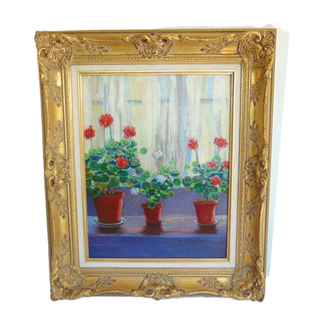 Antique Original Oil Painting by Mary Horton Adriance Framed 21"Wx25"H For Sale - Image 4 of 10
