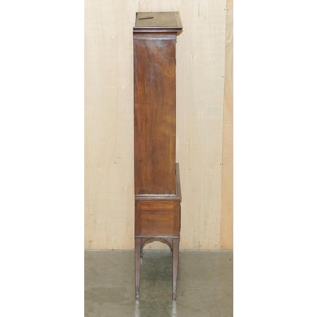 Antique Victorian Astral Glazed Bookcase with Long Legs, 1870s For Sale - Image 11 of 18