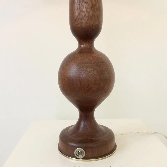 Mid-Century Wood Table Lamp, Italy, 1970s For Sale - Image 11 of 13