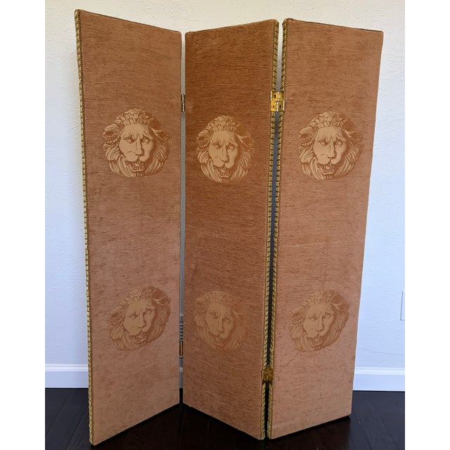 Chinoiserie Reversible Upholstered 4 Feet Room Screen For Sale - Image 3 of 14