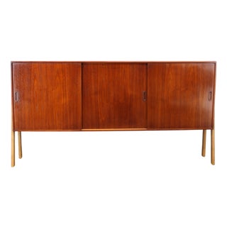 Mid-Century Modern Danish Teak Sideboard with Sliding Doors, 1960s For Sale