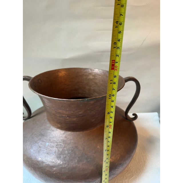 Large Late 19th Century Antique Hammered Copper Pot For Sale In Washington DC - Image 6 of 13