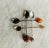 Contemporary Mid-Century Sterling Silver Spoons With River Amber Stones, Set of Four For Sale - Image 3 of 12