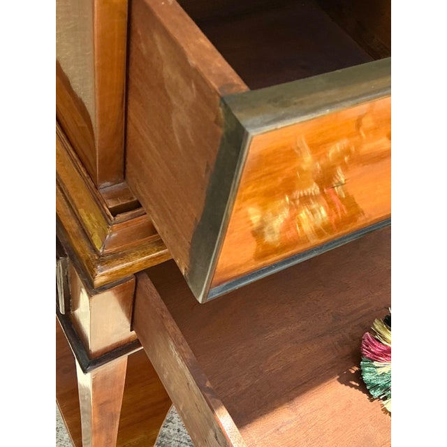 Vintage Mahogany Glass Display Cabinet For Sale - Image 11 of 16