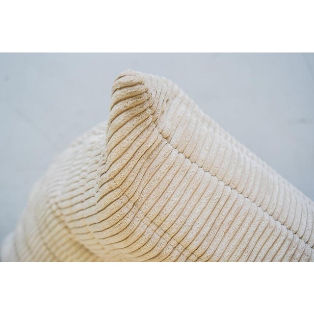 Ligne Roset Beige Corduroy Togo Two-Seater Sofa by Michel Ducaroy for Ligne Roset For Sale - Image 4 of 14