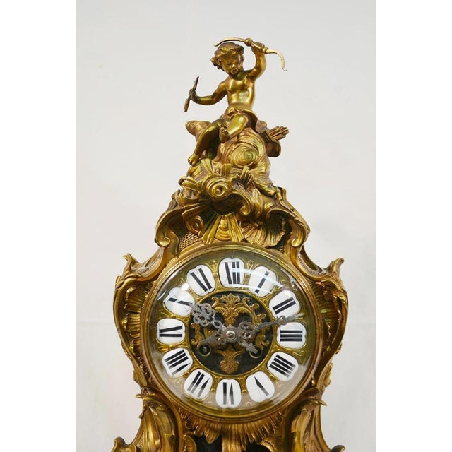 Louis XV Style Fireplace Trim in Gilded Bronze, Set of 3 For Sale - Image 6 of 18