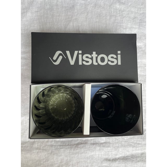 A beautifully crafted limited-edition pair of blown glass tumblers by Vistosi, the renowned Italian glassmaker celebrated...