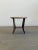 W22 D22 H20 Another variant of this unique piece. Top-heavy stone side table with curved legs stained in a walnut finish....