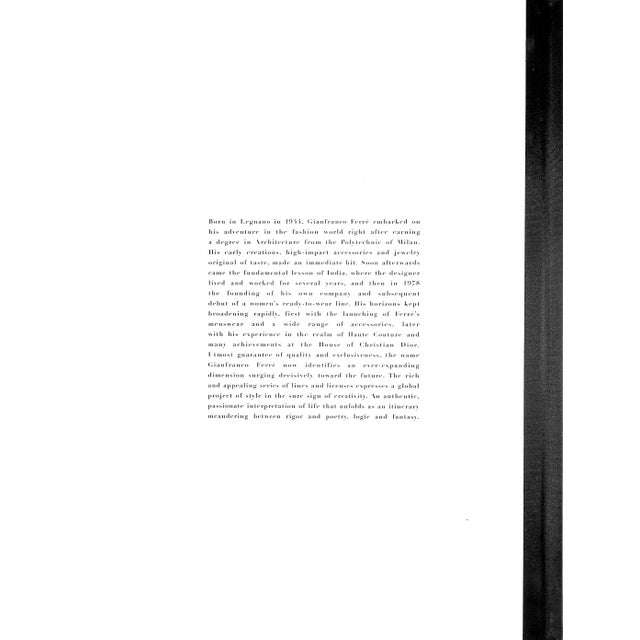 "Gianfranco Ferre: Itinerario" 1999 Ferre, Giusi [Edited By] For Sale - Image 15 of 17