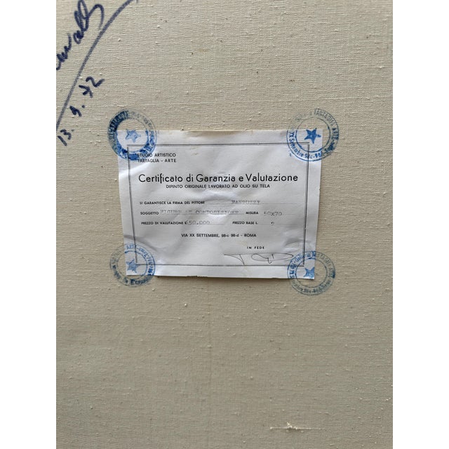 Eliano Fantuzzi, Composition, 1972, Oil on Canvas, Framed For Sale - Image 6 of 7