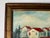 Wood 70's Vintage Mediterranean - Village Impressionist Oil Painting, Framed For Sale - Image 7 of 11