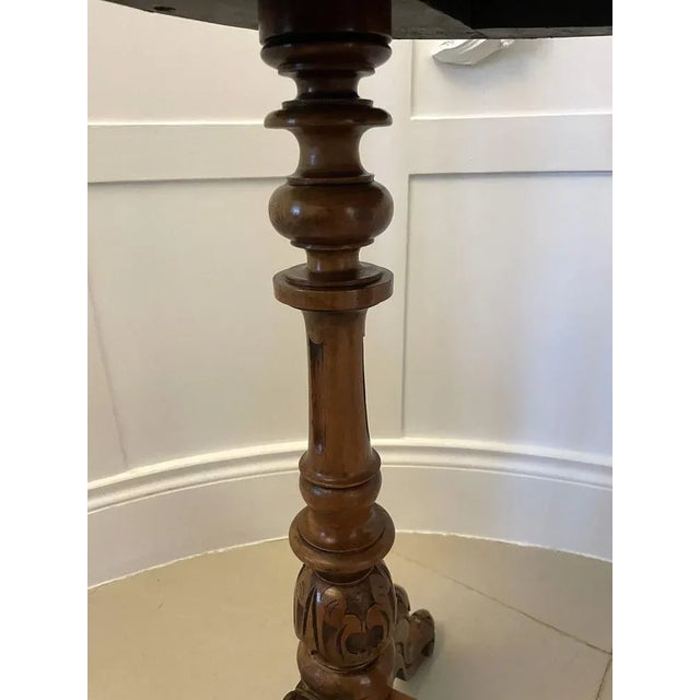 Victorian Burr Walnut Writing Table For Sale - Image 13 of 15