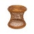 Wicker Hourglass Stool or Ottoman For Sale - Image 6 of 6
