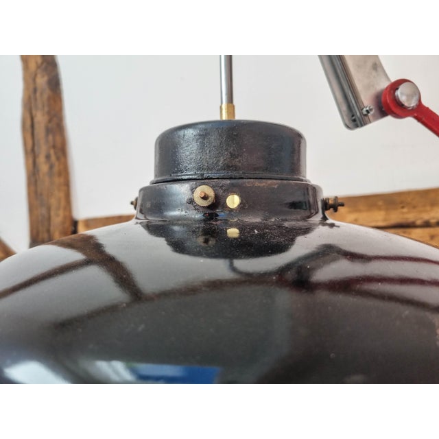 Industrial Industrial Red Architectural Lamp For Sale - Image 3 of 14