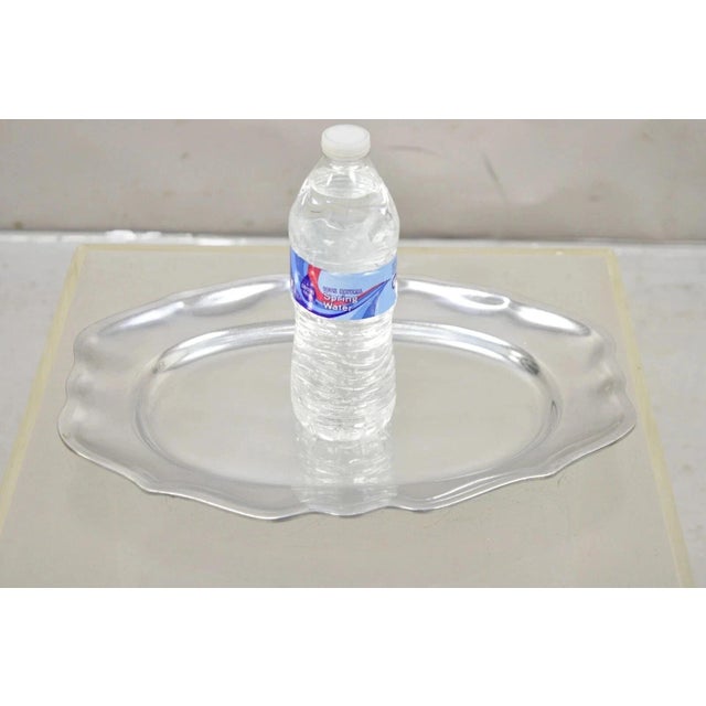 Vintage Wilton Mount Joy, Pa Silver Plated Cast Aluminum 14" Dish Platter Tray For Sale - Image 10 of 11