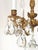 Antique 4 Arm 4 Light Glowing Graceful Brass Cut Lead Glass Crystal Chandelier ~ 4 Available For Sale - Image 9 of 11