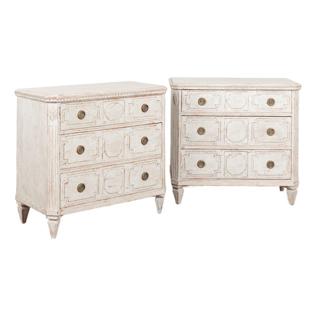 Pair of 20th Century Danish Pine Chests of Three Drawers For Sale