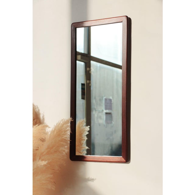 Vintage Rectangular Teak Mirror, 1960s For Sale - Image 14 of 18