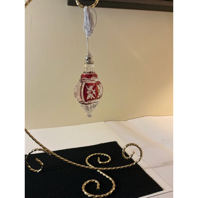 Lenox Lenox Color Gems Crystal Tree Ornaments - A Pair For Sale - Image 4 of 10