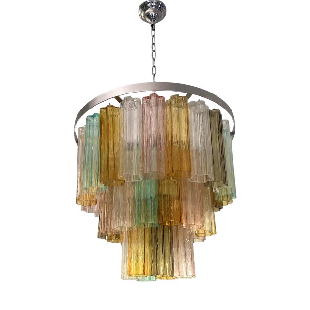 Multicolor Tronchi Murano Glass Chandelier by Simoeng for Simoeng For Sale