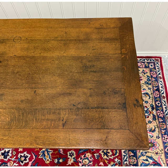 Antique French Renaissance Farmhouse Triple Baluster Dining Table Oak c.1900 For Sale - Image 13 of 18