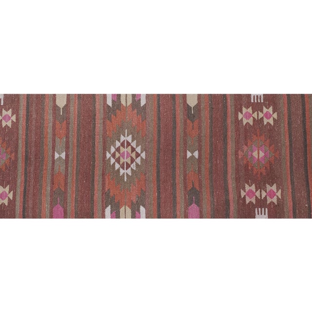 1970s Turkish Oushak Long Kilim Runner Rug - Stair Kilim For Sale In Philadelphia - Image 6 of 13