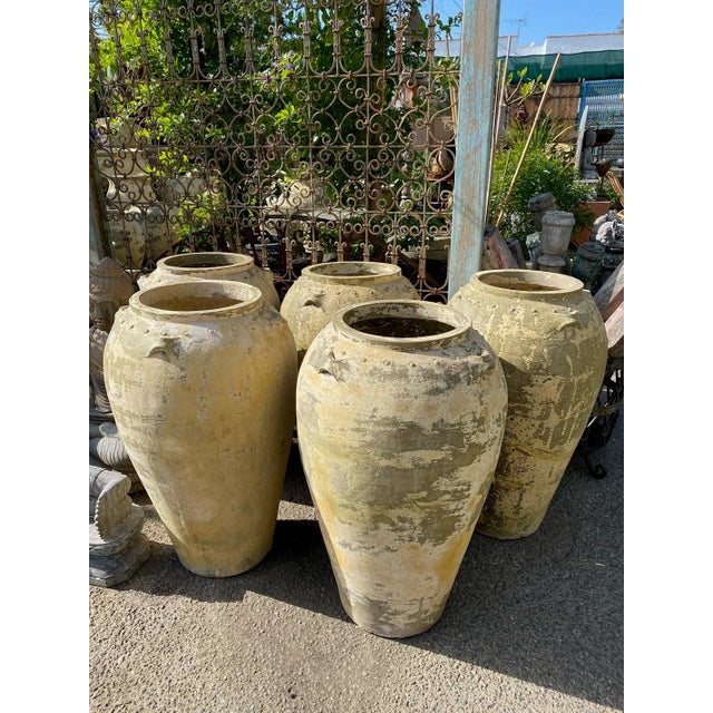 Vintage Cask Yellow Earth Ware Planter Pot For Sale - Image 4 of 4