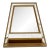 1957 Windsor Angular Gold Gilded Wood and Gold Vein Mirror With Shelf For Sale