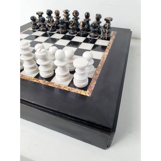 Mid-Century Modern Italian Marble Chess Board, 1980s For Sale - Image 3 of 11