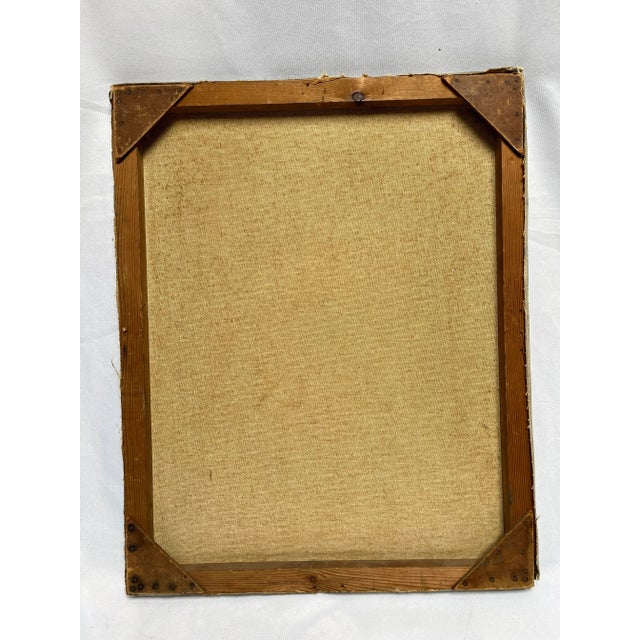 Blue Vintage Dutch Signed and Dated Portrait Painting For Sale - Image 8 of 10