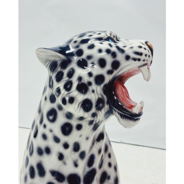 Snowleopard in Ceramic from Ceramiche Boxer For Sale - Image 6 of 10