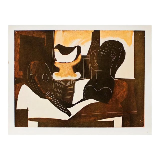 1940s After Pablo Picasso "Still Life With Vintage Head", First Edition Period Full-Color Print For Sale In Dallas - Image 6 of 6