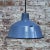 Vintage Industrial Blue Enamel Factory Pendant Lamp For Sale - Image 4 of 5