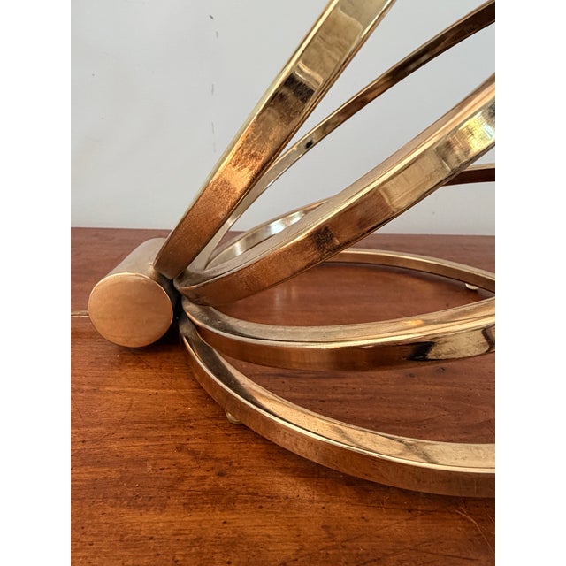 Metal Vintage Brass Slinky Lamp For Sale - Image 7 of 12