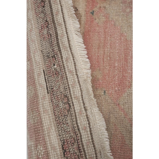 Vintage Faded Large Hand-Knotted Hallway Runner For Sale - Image 12 of 13