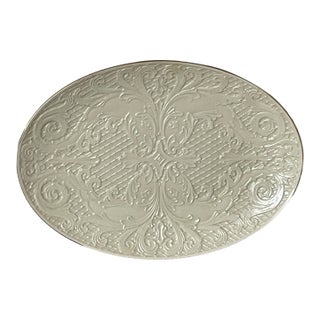1980s Embossed Porcelain Dolphin Tray From Lenox For Sale