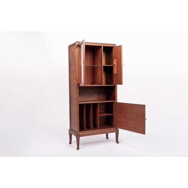1910s Antique Art Nouveau Inlaid Wooden Cabinet by Majorelle, France, Signed For Sale - Image 5 of 16