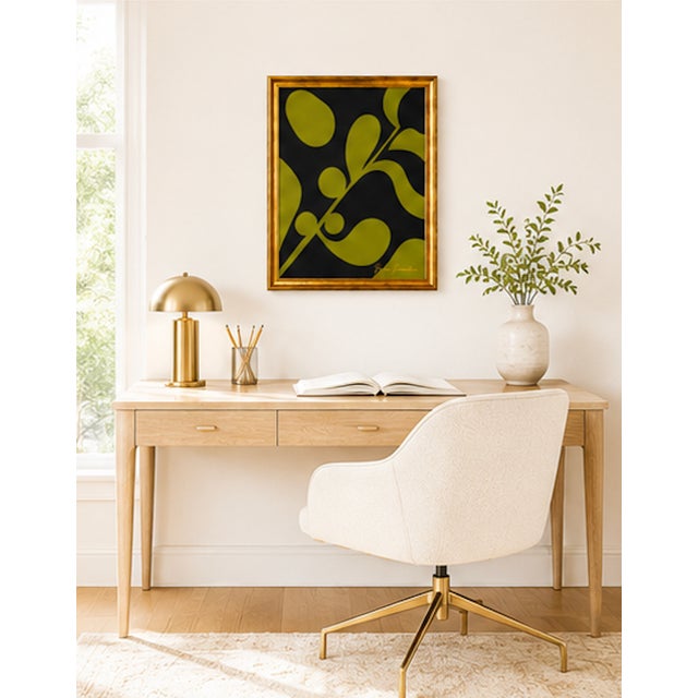Paint Verdant Noir Abstract Painting, Framed by Bryan Boomershine For Sale - Image 7 of 8