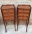 1920s Pair of French Louis XV Style Marquetry Bedside Tables with Three Drawers, 1920s For Sale - Image 5 of 13