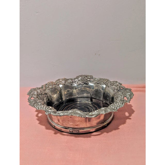 Antique English Wine Coaster Attributed to Corbell & Co With Grape Motif For Sale - Image 12 of 12
