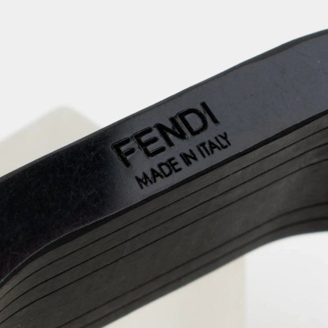 2000 - 2009 Fendi Geometric Black Resin Acrylic Cuff Bracelet For Sale - Image 5 of 10