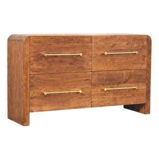 Distressed Tiger Oak Four-Drawer Chest For Sale