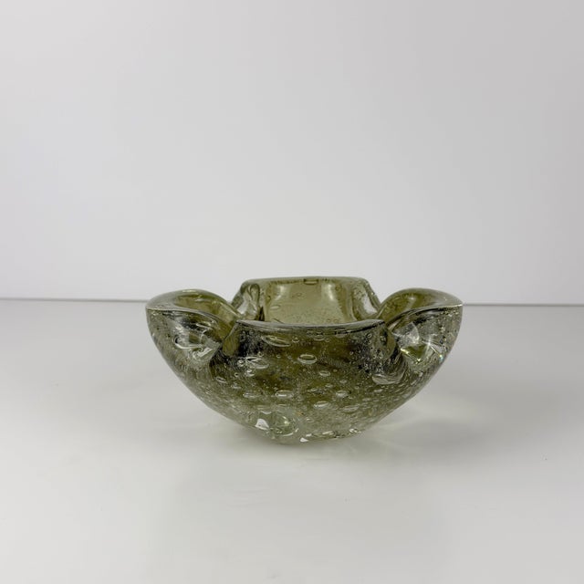 Mid-Century Pulegoso Murano Glass Bowl by Galliano Ferro, 1960s For Sale - Image 4 of 11
