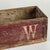 Primitive Folk Art Hand Constructed & Painted Wooden Trough/Box With Initials on It For Sale - Image 10 of 11