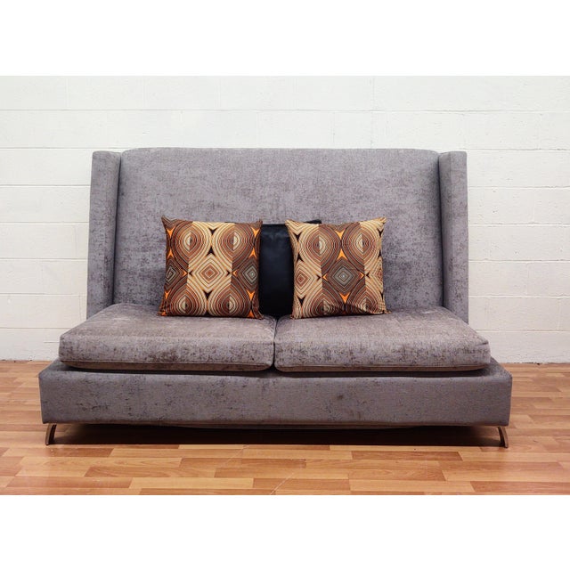 2010s Modern Wingback Casual Banquette Seating / Sleeper Sofa For Sale - Image 5 of 11