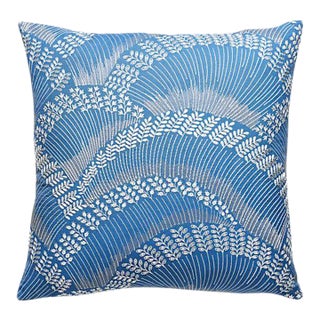 The House of Scalamandré Lovegrass Embroidery Pillow, Marlin For Sale