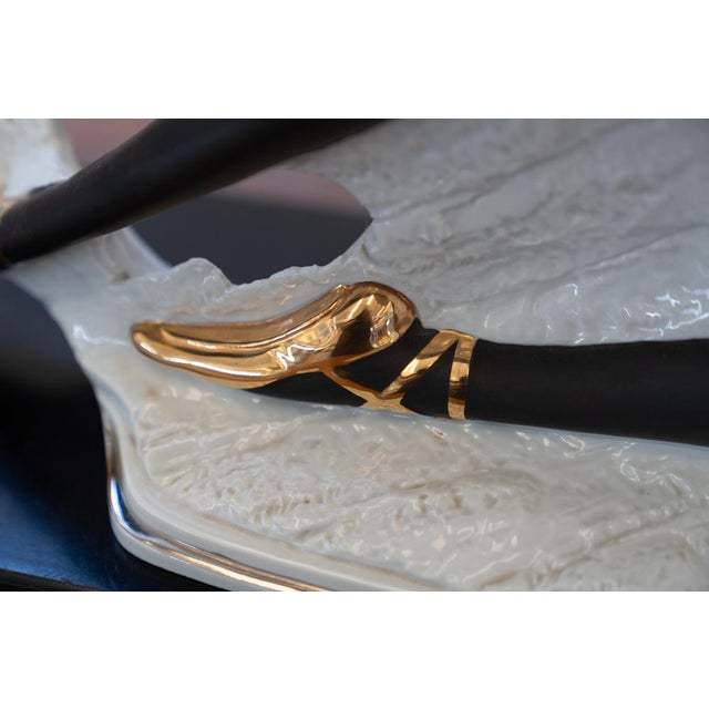 Carpiè Dancer Sculpture Table Lamp in Murano Glass and Ceramic, 1970s For Sale - Image 10 of 16