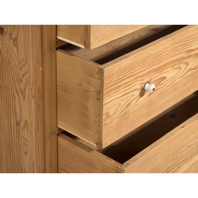 Wood Antique Rustic Pine Chest of Drawers, 1900s For Sale - Image 7 of 13