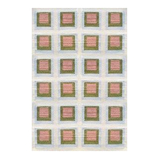 Color Study Handwoven Wool Flatweave 4' x 6' Rug - Palm Springs For Sale