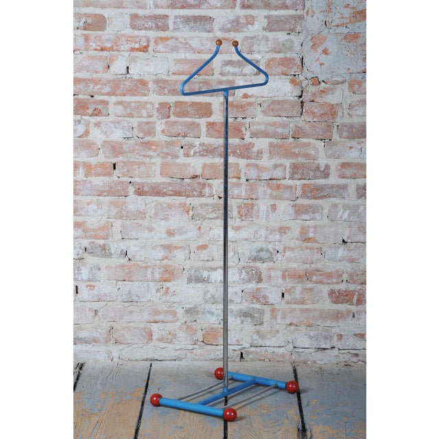 Vintage Bauhaus Coat Rack in Chrome-Plated and Lacquered Steel, Czech, 1920s For Sale - Image 4 of 11